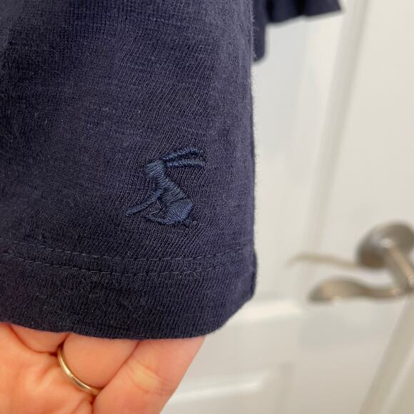 Joules British Clothing Kirstie Top Navy Blue Peasant Metallic Thread 6 - Picture 6 of 9